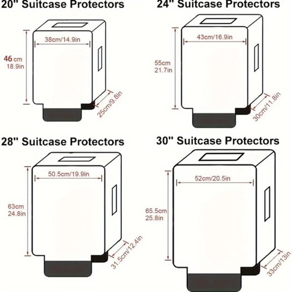 Luggage Protector / Suitcase Cover / Clear PVC / Waterproof -NWT- 28" - Picture 8 of 8